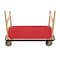Global Industrial Gold Stainless Steel Bellman Cart Straight Uprights 6 Rubber Casters, 41-1/4L x 24W x 73H 985116GD - alternate 8